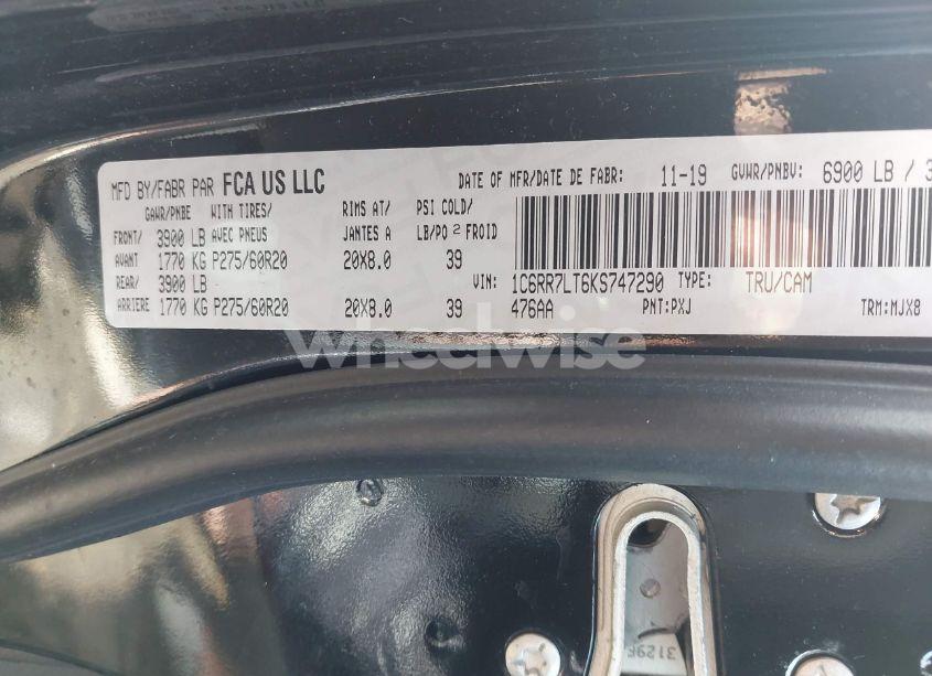 Photo 9 of 2019 Ram 1500 CLASSIC SLT (VIN 1C6RR7LT6KS747290)