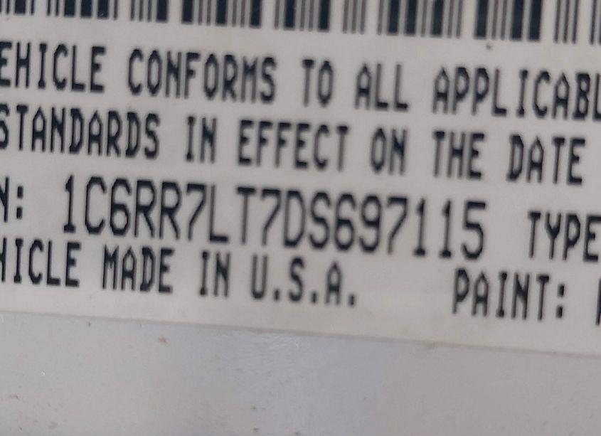 Photo 9 of 2013 Ram 1500 SLT (VIN 1C6RR7LT7DS697115)