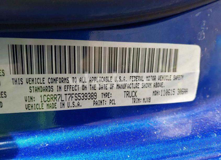 Photo 9 of 2015 Ram 1500 BIG HORN (VIN 1C6RR7LT7FS539389)