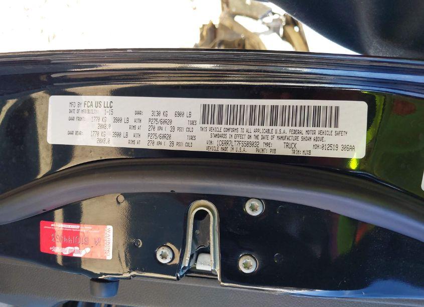 Photo 19 of 2015 Ram 1500 BIG HORN (VIN 1C6RR7LT7FS589032)