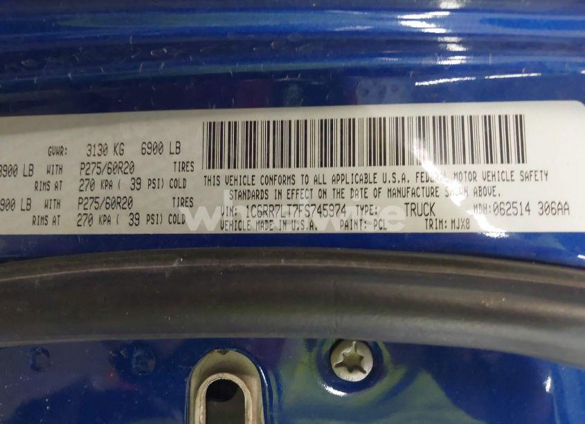 Photo 9 of 2015 Ram 1500 BIG HORN (VIN 1C6RR7LT7FS745974)