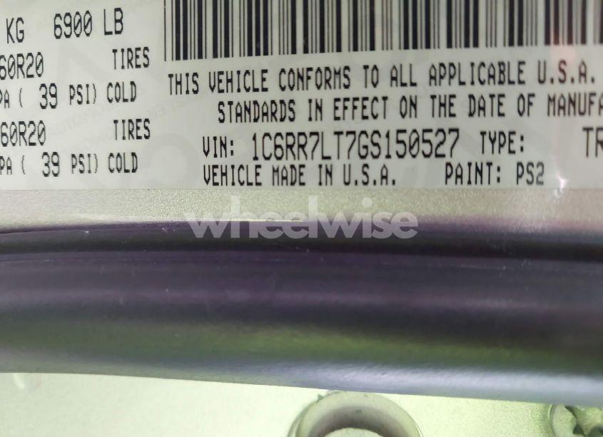 Photo 9 of 2016 Ram 1500 OUTDOORSMAN (VIN 1C6RR7LT7GS150527)