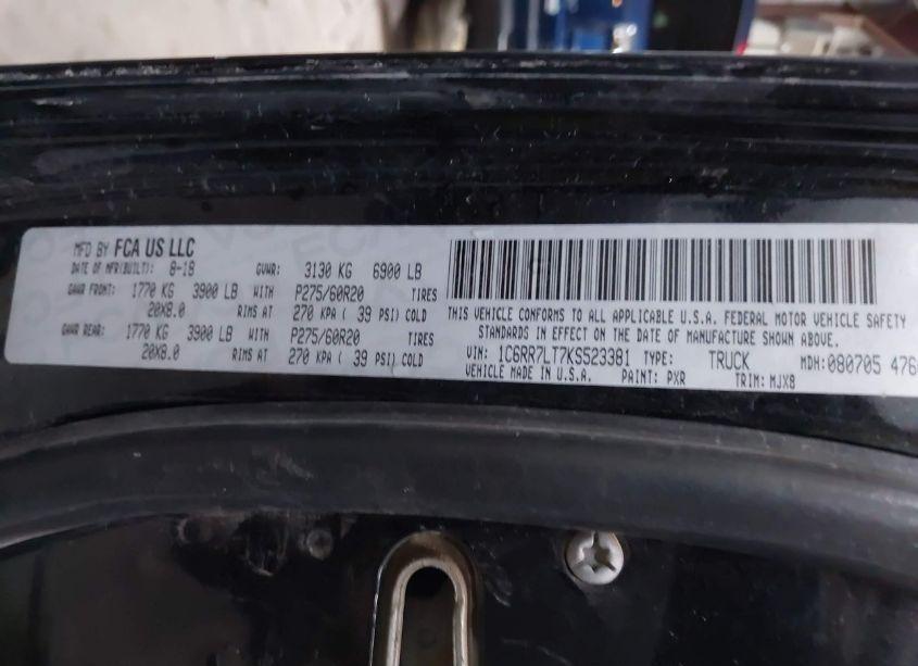 Photo 9 of 2019 Ram 1500 CLASSIC BIG HORN (VIN 1C6RR7LT7KS523381)