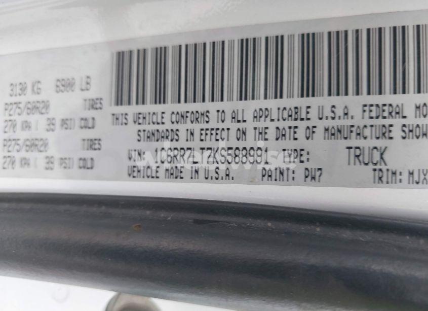 Photo 9 of 2019 Ram 1500 CLASSIC LONE STAR 4X4 5'7 BOX (VIN 1C6RR7LT7KS588991)