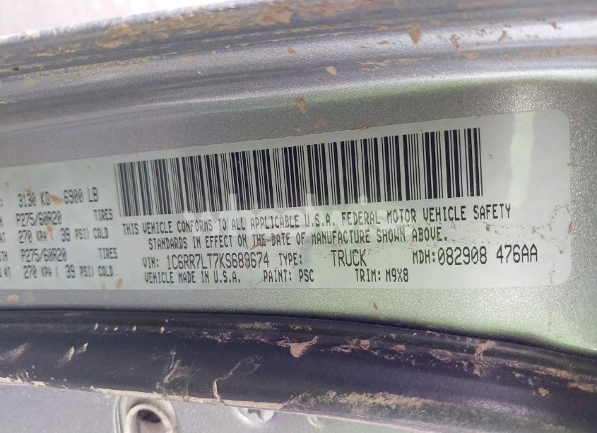 Photo 9 of 2019 Ram 1500 CLASSIC BIG HORN 4X4 5'7 BOX (VIN 1C6RR7LT7KS689674)