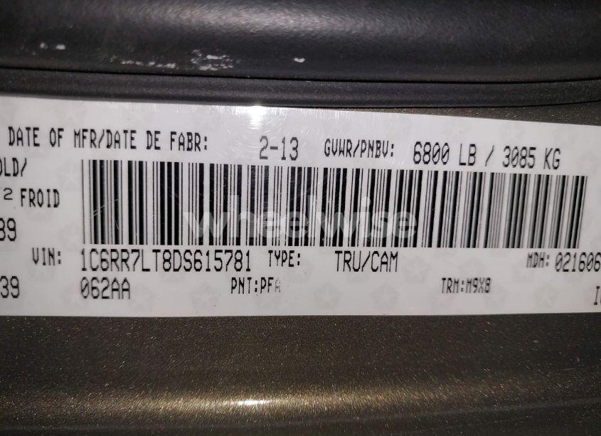 Photo 9 of 2013 Ram 1500 SLT (VIN 1C6RR7LT8DS615781)