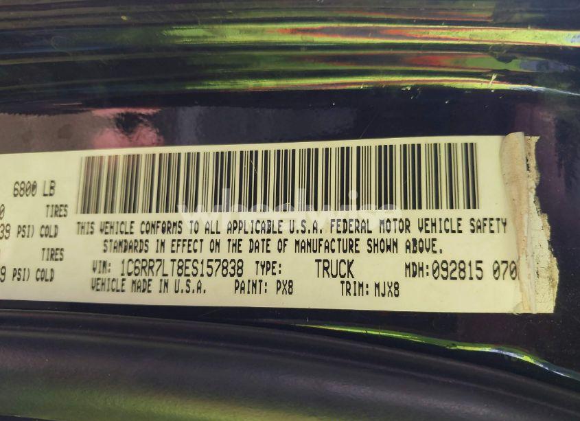 Photo 9 of 2014 Ram 1500 LONE STAR (VIN 1C6RR7LT8ES157838)