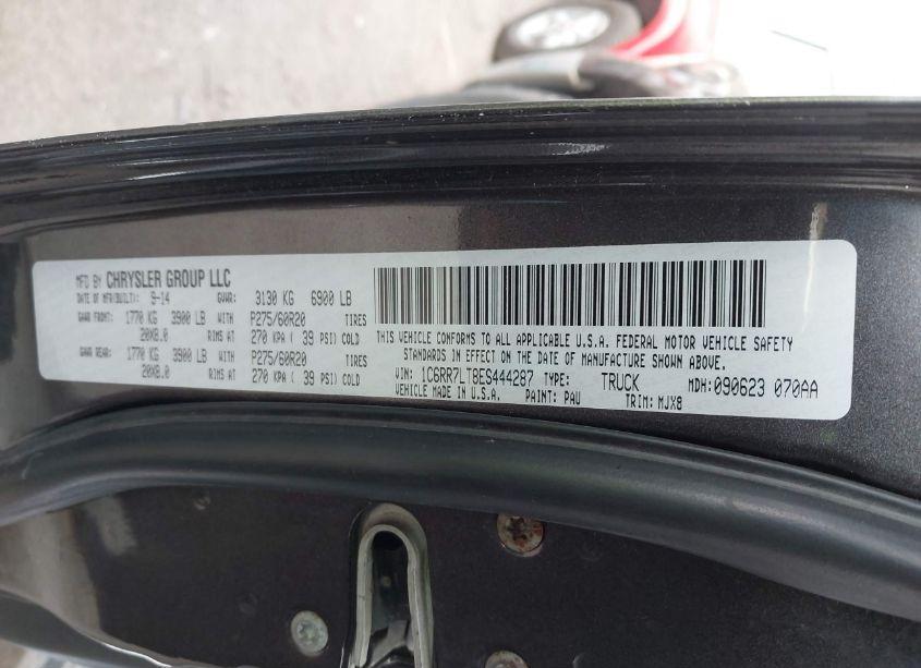 Photo 9 of 2014 Ram 1500 BIG HORN (VIN 1C6RR7LT8ES444287)