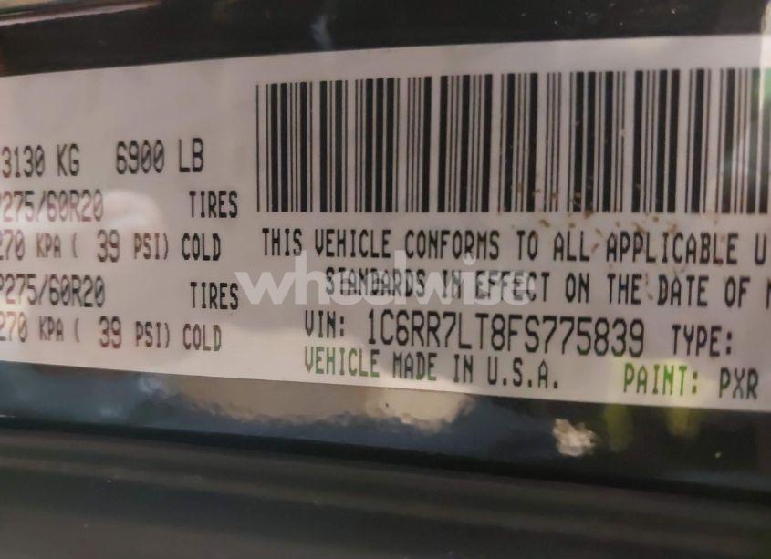 Photo 9 of 2015 Ram 1500 BIG HORN (VIN 1C6RR7LT8FS775839)