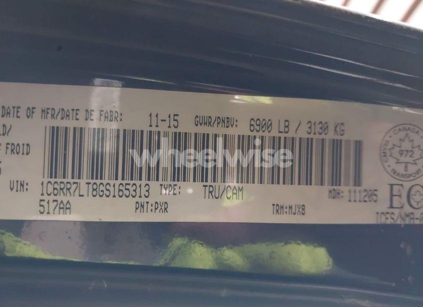 Photo 9 of 2016 Ram 1500 SLT (VIN 1C6RR7LT8GS165313)