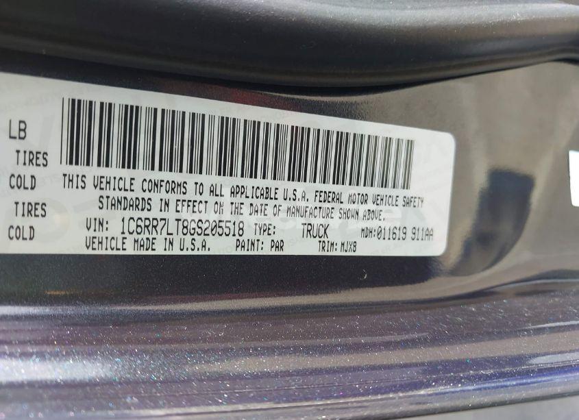 Photo 9 of 2016 Ram 1500 BIG HORN (VIN 1C6RR7LT8GS205518)