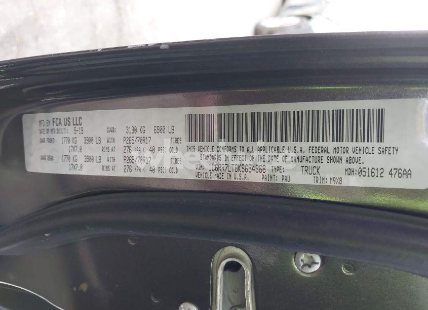 Photo 9 of 2019 Ram 1500 CLASSIC SLT 4X4 5'7 BOX (VIN 1C6RR7LT8KS654366)