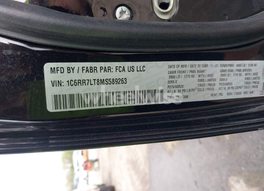 Photo 9 of 2021 Ram 1500 CLASSIC SLT (VIN 1C6RR7LT8MS589263)