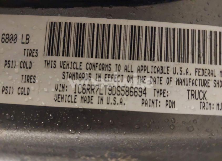 Photo 9 of 2013 Ram 1500 SLT (VIN 1C6RR7LT9DS586694)