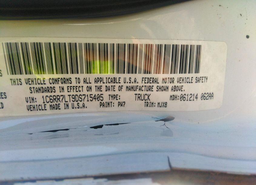 Photo 9 of 2013 Ram 1500 OUTDOORSMAN (VIN 1C6RR7LT9DS715405)