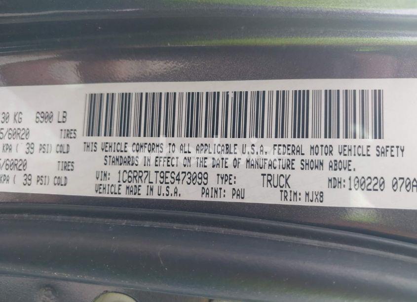 Photo 9 of 2014 Ram 1500 BIG HORN (VIN 1C6RR7LT9ES473099)