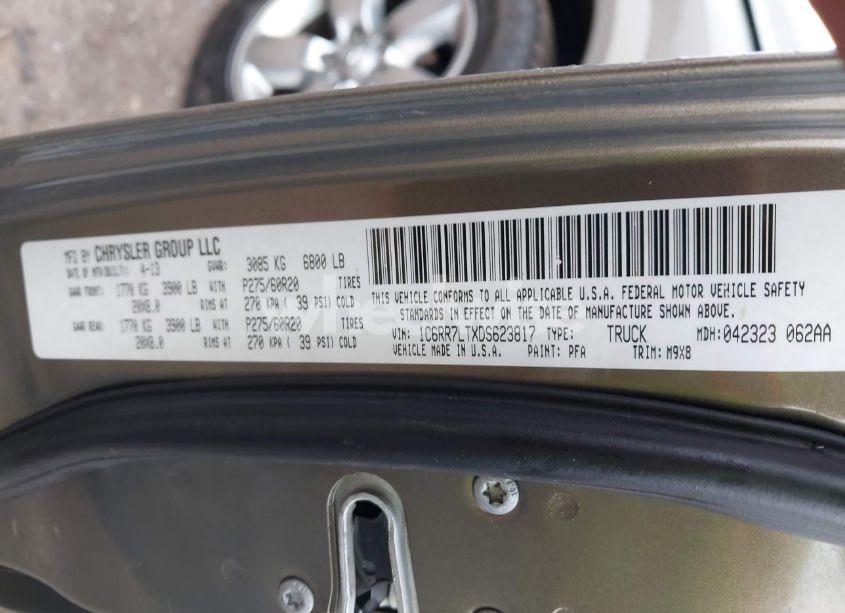 Photo 9 of 2013 Ram 1500 BIG HORN (VIN 1C6RR7LTXDS623817)