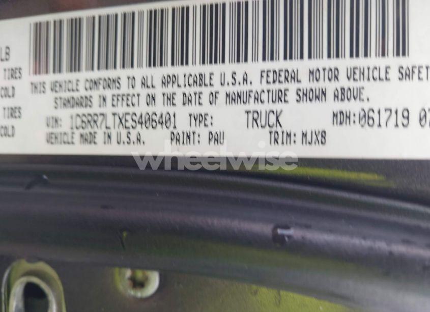 Photo 9 of 2014 Ram 1500 BIG HORN (VIN 1C6RR7LTXES406401)