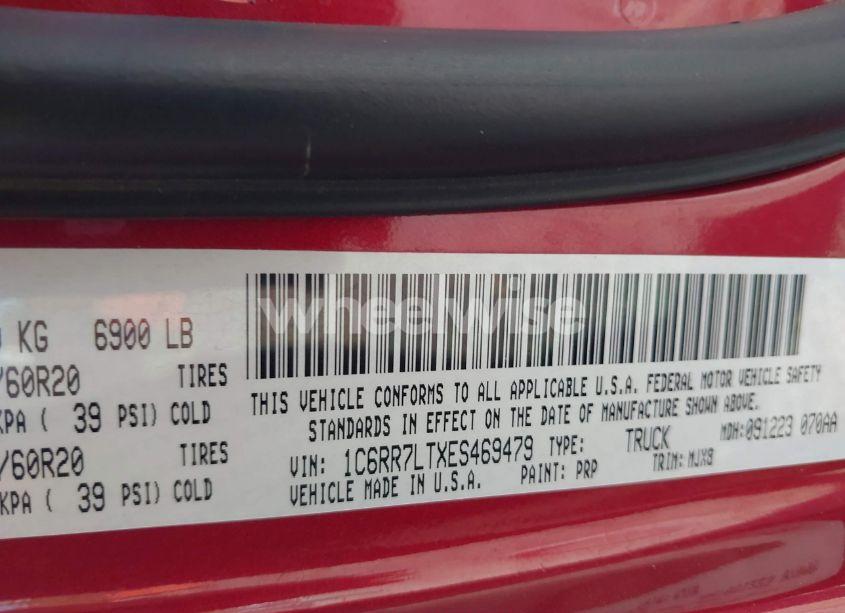 Photo 9 of 2014 Ram 1500 BIG HORN (VIN 1C6RR7LTXES469479)