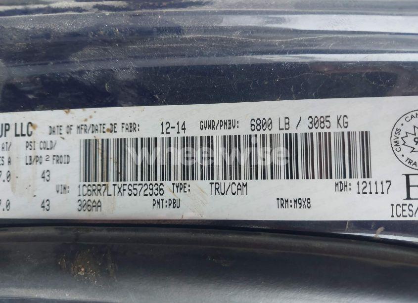 Photo 9 of 2015 Ram 1500 SLT (VIN 1C6RR7LTXFS572936)