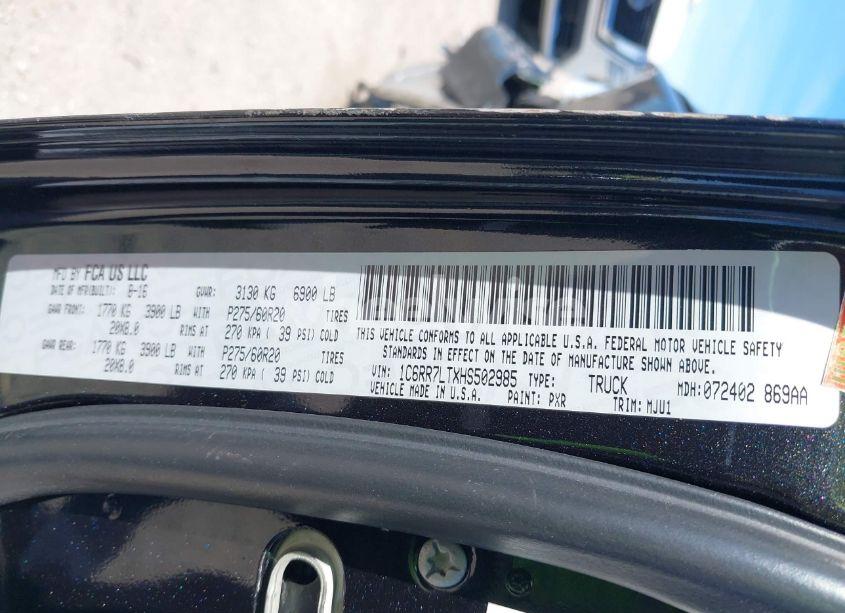 Photo 9 of 2017 Ram 1500 BIG HORN 4X4 5'7 BOX (VIN 1C6RR7LTXHS502985)