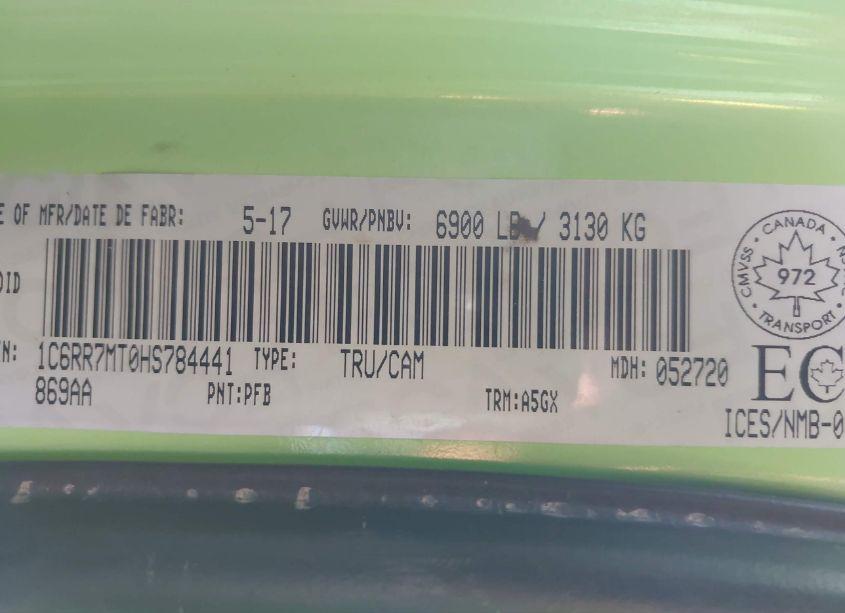 Photo 9 of 2017 Ram 1500 SPORT (VIN 1C6RR7MT0HS784441)