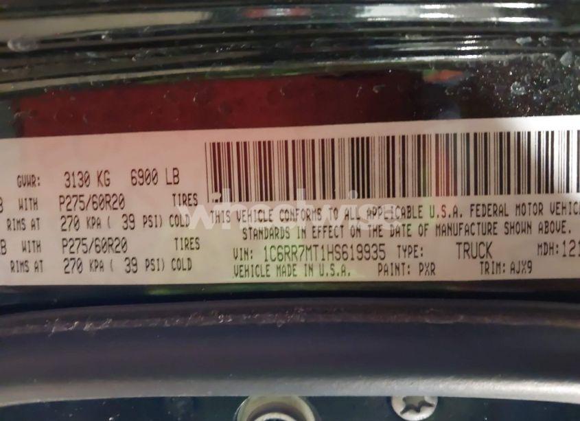 Photo 9 of 2017 Ram 1500 NIGHT 4X4 5'7 BOX (VIN 1C6RR7MT1HS619935)