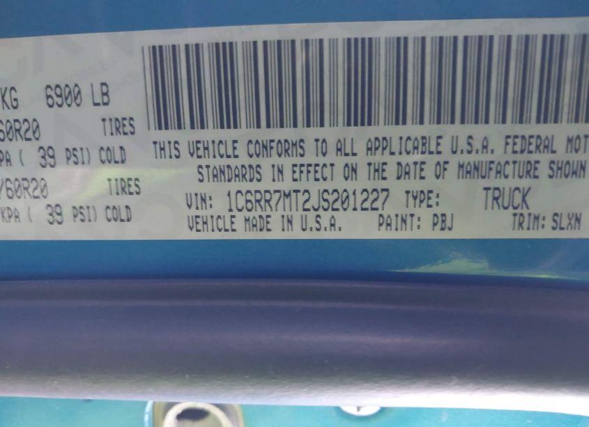 Photo 9 of 2018 Ram 1500 SPORT 4X4 5'7 BOX (VIN 1C6RR7MT2JS201227)