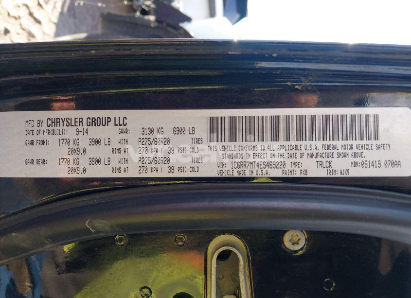 Photo 9 of 2014 Ram 1500 SPORT (VIN 1C6RR7MT4ES469220)