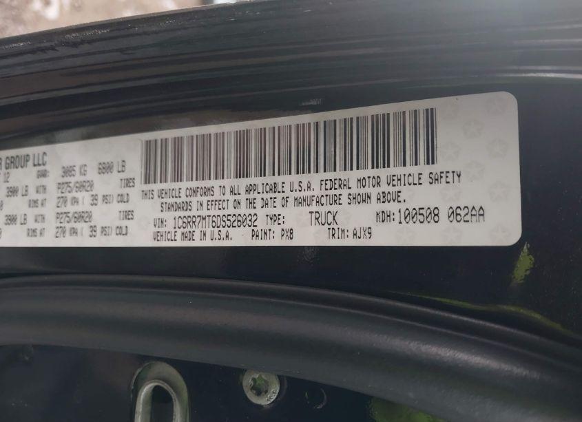 Photo 9 of 2013 Ram 1500 SPORT (VIN 1C6RR7MT6DS526032)