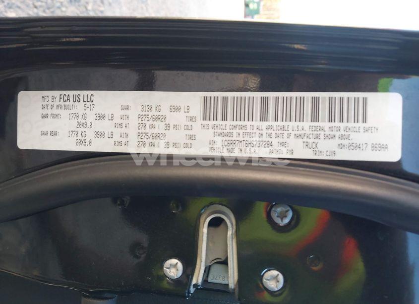 Photo 9 of 2017 Ram 1500 NIGHT 4X4 5'7 BOX (VIN 1C6RR7MT6HS737284)