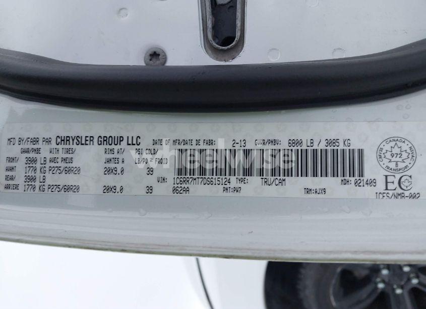 Photo 9 of 2013 Ram 1500 SPORT (VIN 1C6RR7MT7DS615124)