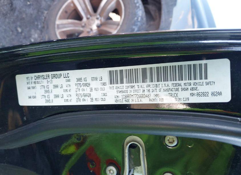 Photo 9 of 2013 Ram 1500 SPORT (VIN 1C6RR7MT7DS683407)