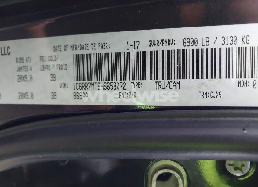 Photo 9 of 2017 Ram 1500 SPORT (VIN 1C6RR7MT9HS653072)