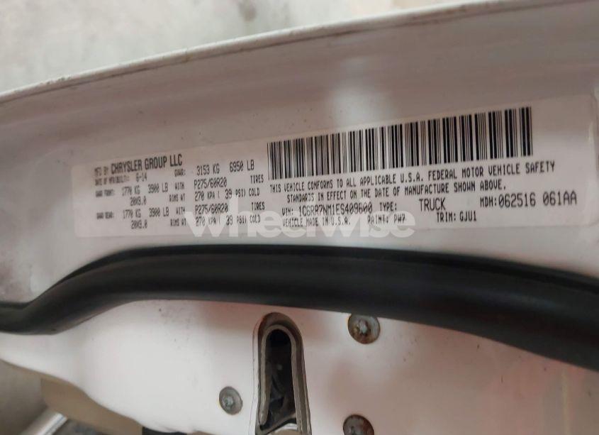 Photo 9 of 2014 Ram 1500 LARAMIE (VIN 1C6RR7NM1ES409600)