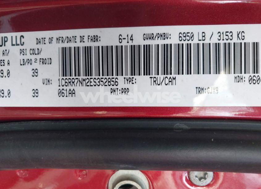 Photo 9 of 2014 Ram 1500 LARAMIE (VIN 1C6RR7NM2ES352856)