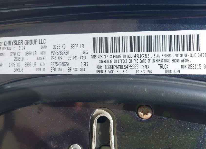 Photo 9 of 2014 Ram 1500 LARAMIE (VIN 1C6RR7NM8ES475383)