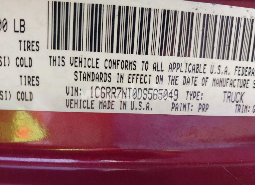 Photo 9 of 2013 Ram 1500 LARAMIE (VIN 1C6RR7NT0DS565049)