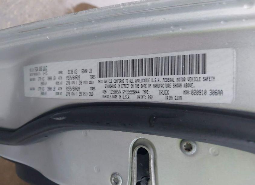 Photo 9 of 2015 Ram 1500 LARAMIE (VIN 1C6RR7NT2FS599044)