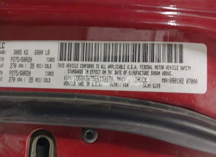 Photo 9 of 2014 Ram 1500 LARAMIE (VIN 1C6RR7NT5ES133378)