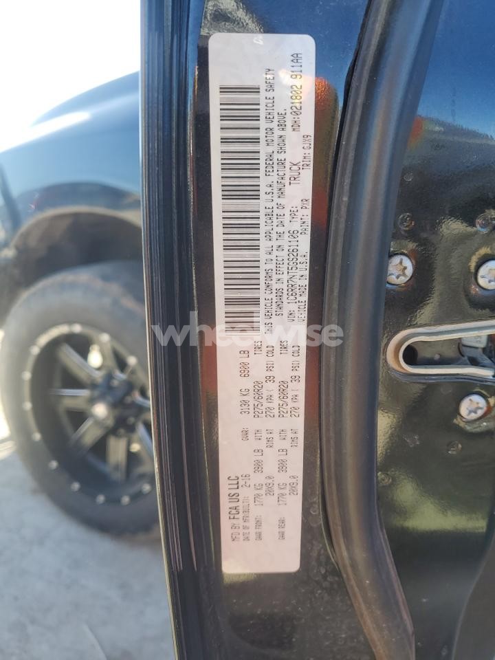 Photo 12 of 2016 RAM 1500 LARAMIE (VIN 1C6RR7NT5GS261106)