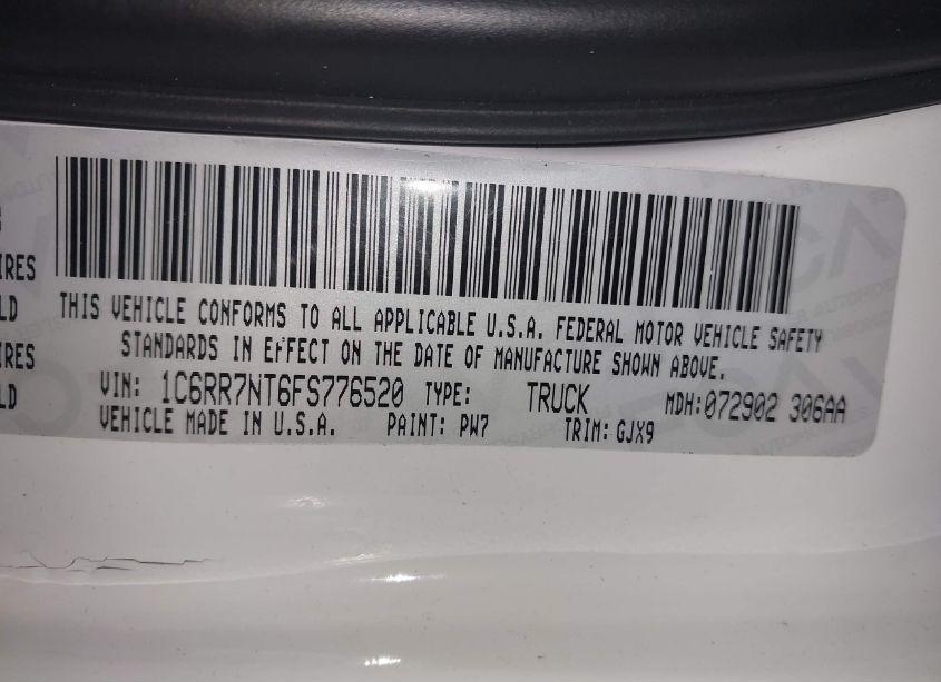 Photo 9 of 2015 Ram 1500 LARAMIE (VIN 1C6RR7NT6FS776520)