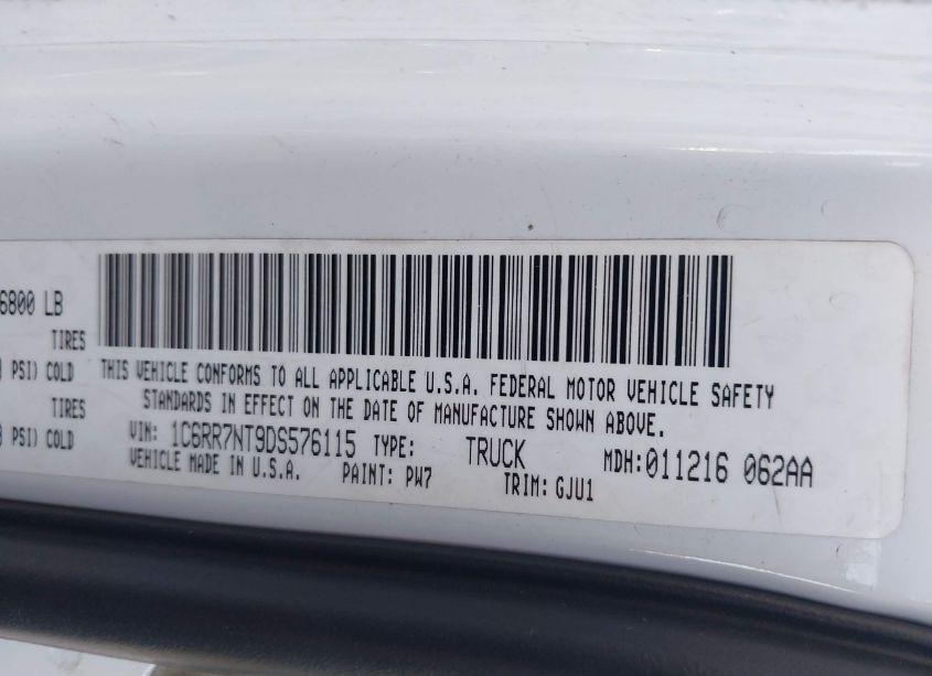 Photo 9 of 2013 Ram 1500 LARAMIE (VIN 1C6RR7NT9DS576115)