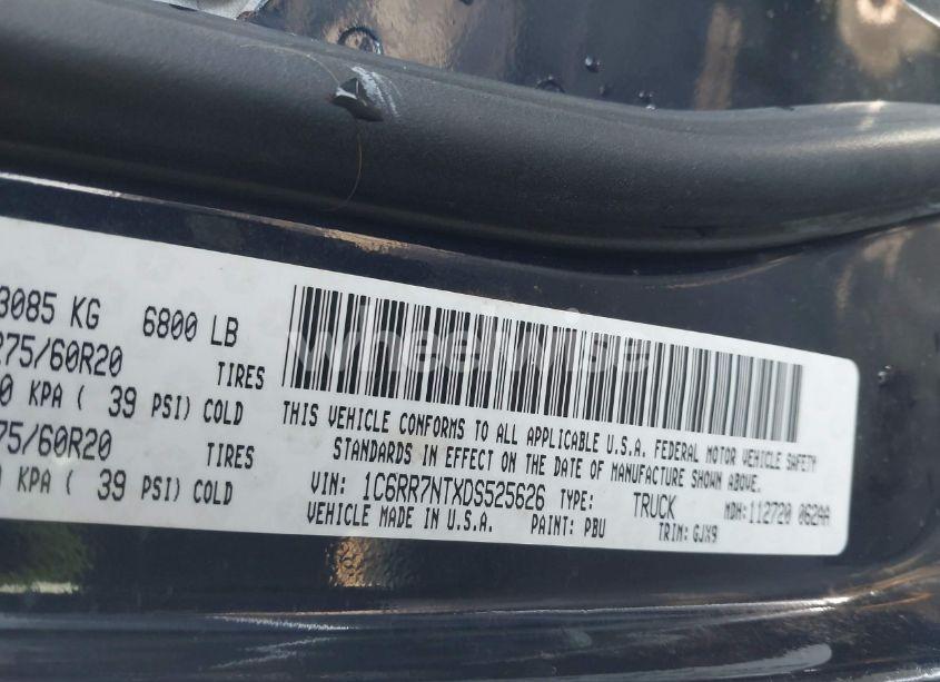 Photo 9 of 2013 Ram 1500 LARAMIE (VIN 1C6RR7NTXDS525626)