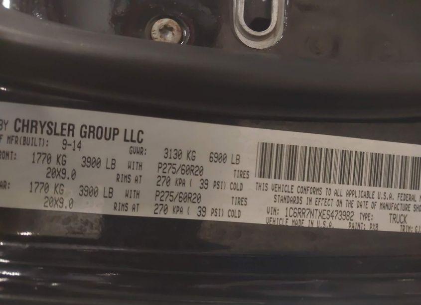 Photo 9 of 2014 Ram 1500 LARAMIE (VIN 1C6RR7NTXES473982)