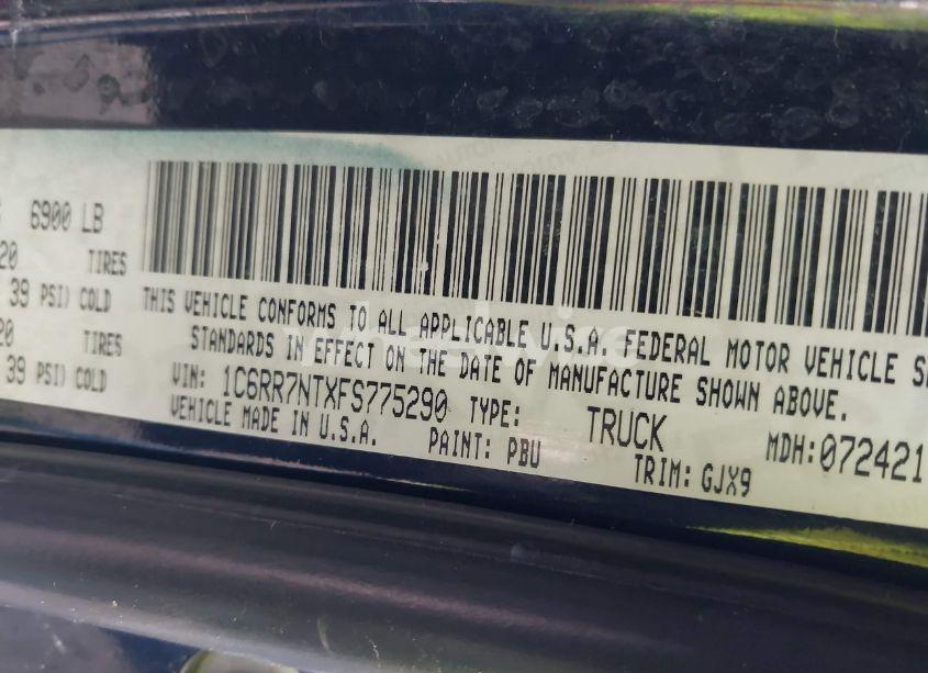 Photo 9 of 2015 Ram 1500 LARAMIE (VIN 1C6RR7NTXFS775290)