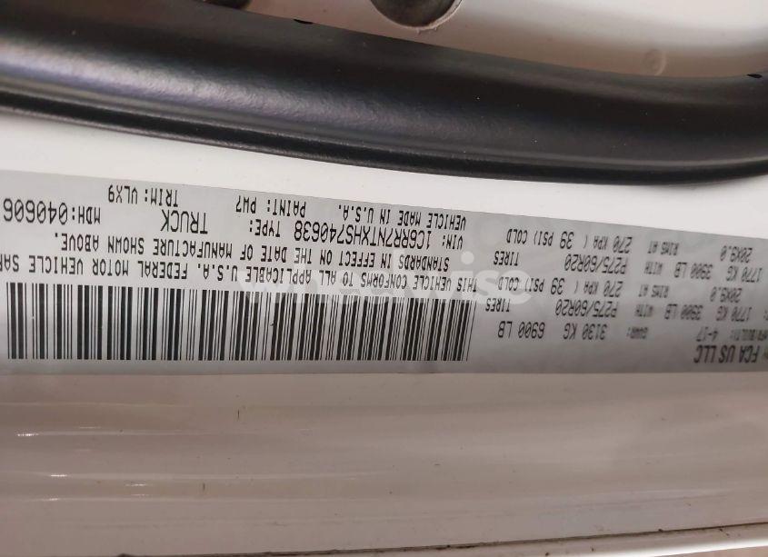 Photo 9 of 2017 Ram 1500 LARAMIE 4X4 5'7 BOX (VIN 1C6RR7NTXHS740638)