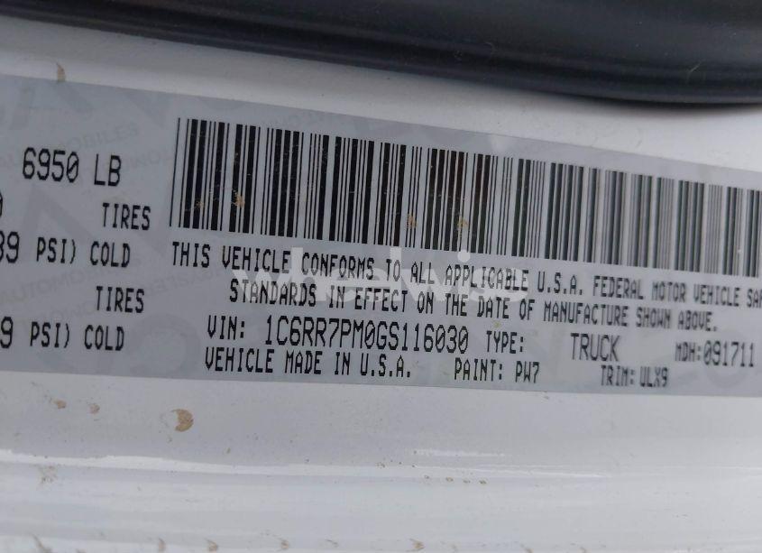 Photo 9 of 2016 Ram 1500 LONGHORN LIMITED (VIN 1C6RR7PM0GS116030)