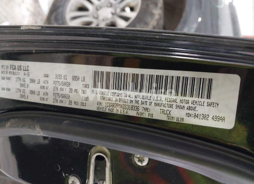 Photo 9 of 2016 Ram 1500 LONGHORN LIMITED (VIN 1C6RR7PM4GS318336)