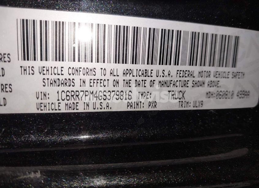 Photo 9 of 2016 Ram 1500 LONGHORN LIMITED (VIN 1C6RR7PM4GS379816)